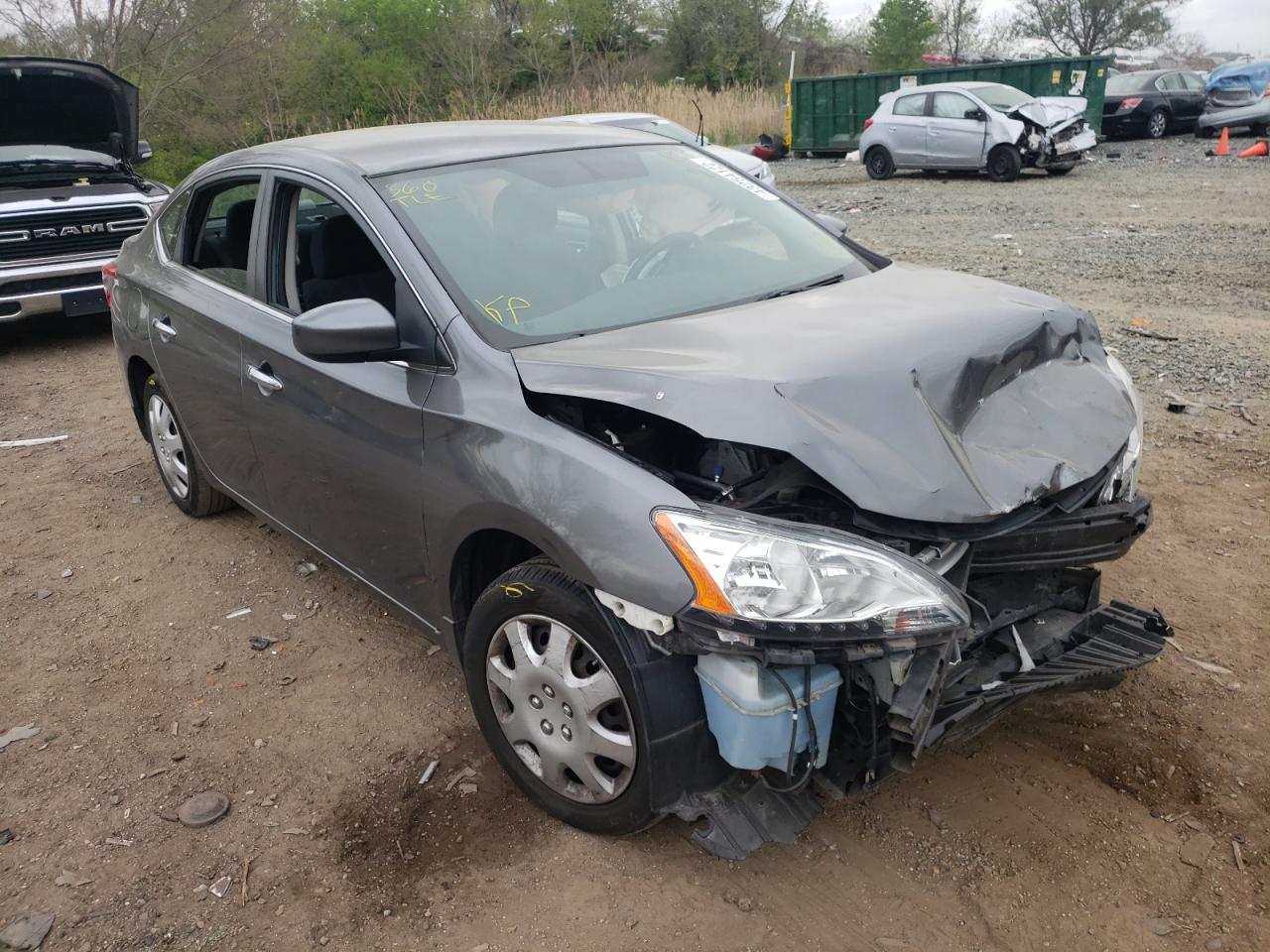 NISSAN SENTRA S 2015 with VIN 3N1AB7AP1FL674823 - Photo from auction