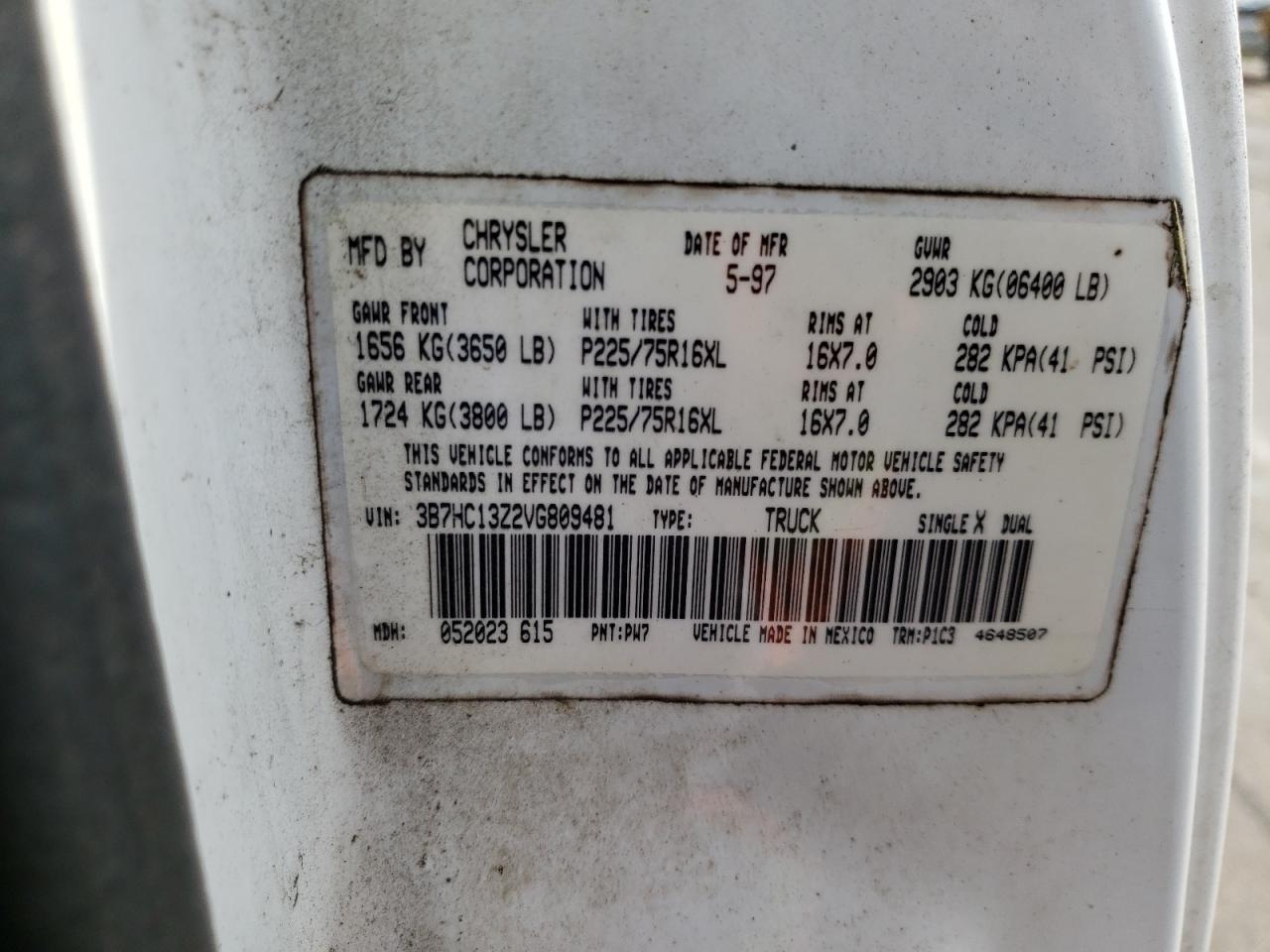 Photo 10 from auction – 1997 DODGE RAM 1500 with VIN 3B7HC13Z2VG809481