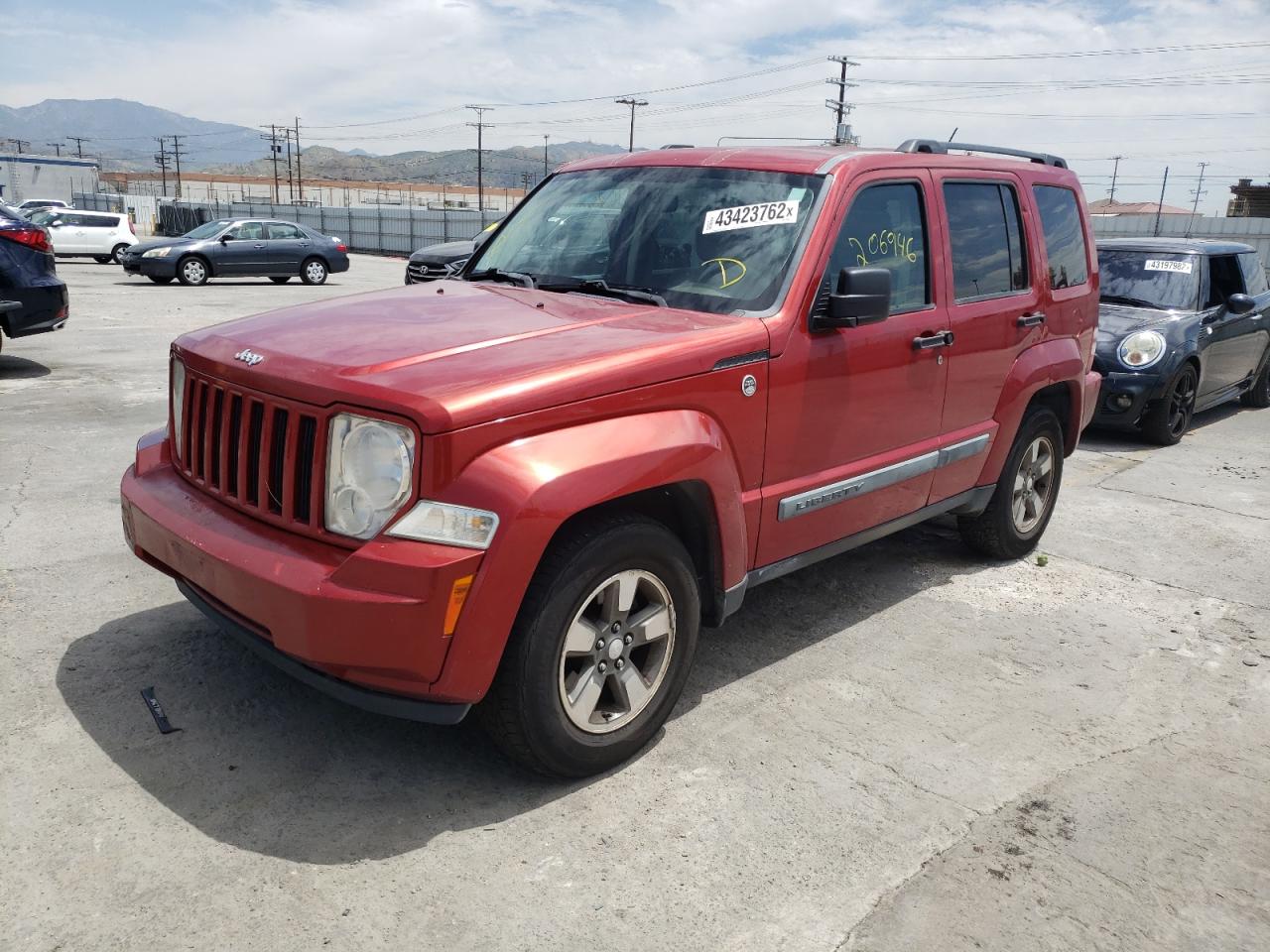 Photo 2 from auction – 2008 JEEP LIBERTY SP with VIN 1J8GN28K58W248666