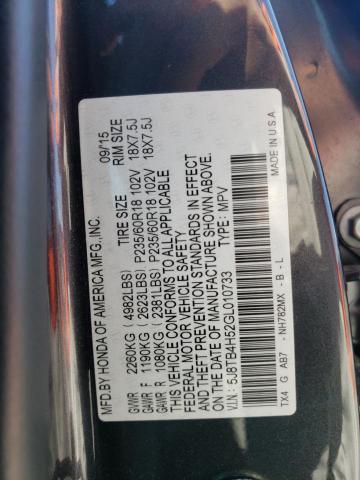 Photo 10 from auction – 2016 ACURA RDX TECHNO with VIN 5J8TB4H52GL010733