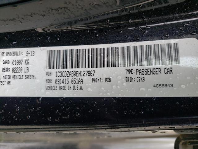 Photo 10 from auction – 2014 DODGE AVENGER SE with VIN 1C3CDZAB0EN127867