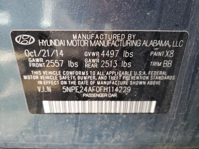 Photo 10 from auction – 2015 HYUNDAI SONATA SE with VIN 5NPE24AF0FH114229