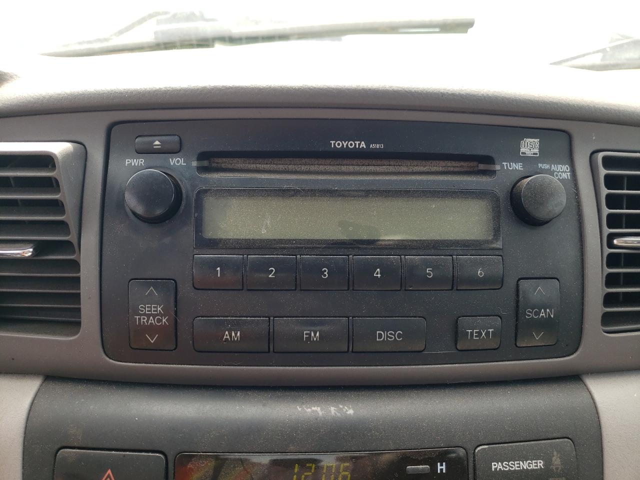 Photo 9 from auction – 2007 TOYOTA COROLLA CE with VIN 1NXBR32E07Z836639