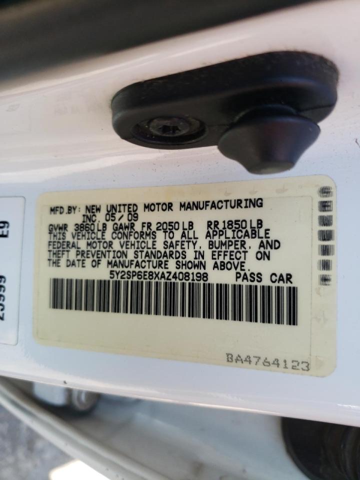 Photo 10 from auction – 2010 PONTIAC VIBE with VIN 5Y2SP6E8XAZ408198