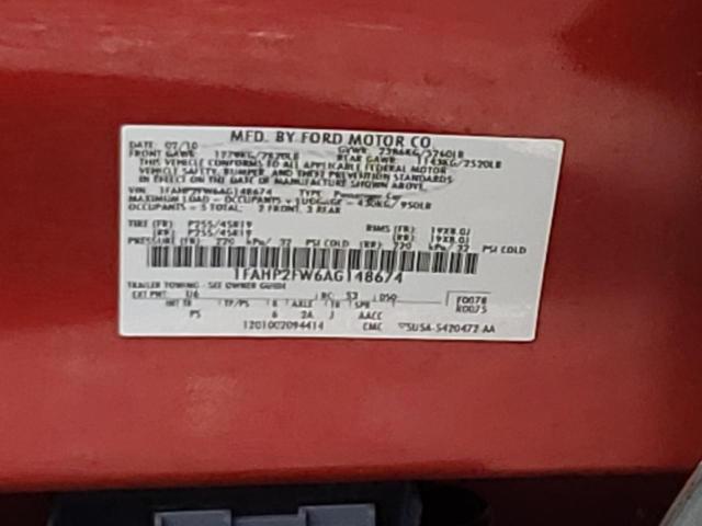 Photo 10 from auction – 2010 FORD TAURUS LIM with VIN 1FAHP2FW6AG148674