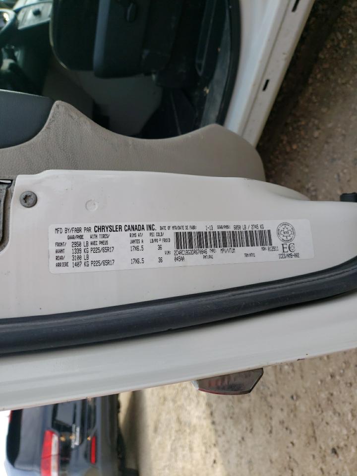 Photo 10 from auction – 2013 CHRYSLER TOWN & COU with VIN 2C4RC1BG3DR670846