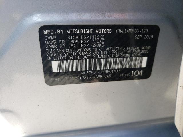 Photo 10 from auction – 2019 MITSUBISHI MIRAGE G4 with VIN ML32F3FJXKHF01433
