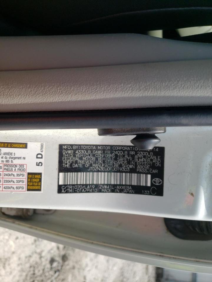 Photo 10 from auction – 2015 TOYOTA PRIUS V with VIN JTDZN3EU0FJ019303