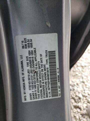 Photo 10 from auction – 2017 HONDA RIDGELINE with VIN 5FPYK3F49HB013018