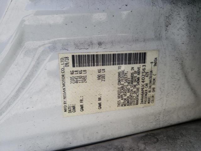 Photo 10 from auction – 2018 NISSAN MAXIMA 3.5 with VIN 1N4AA6AP6JC402563