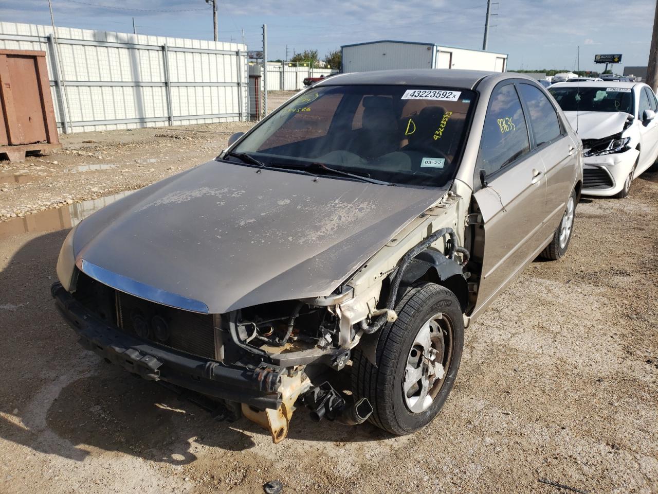 Photo 2 from auction – 2008 KIA SPECTRA EX with VIN KNAFE121185544526