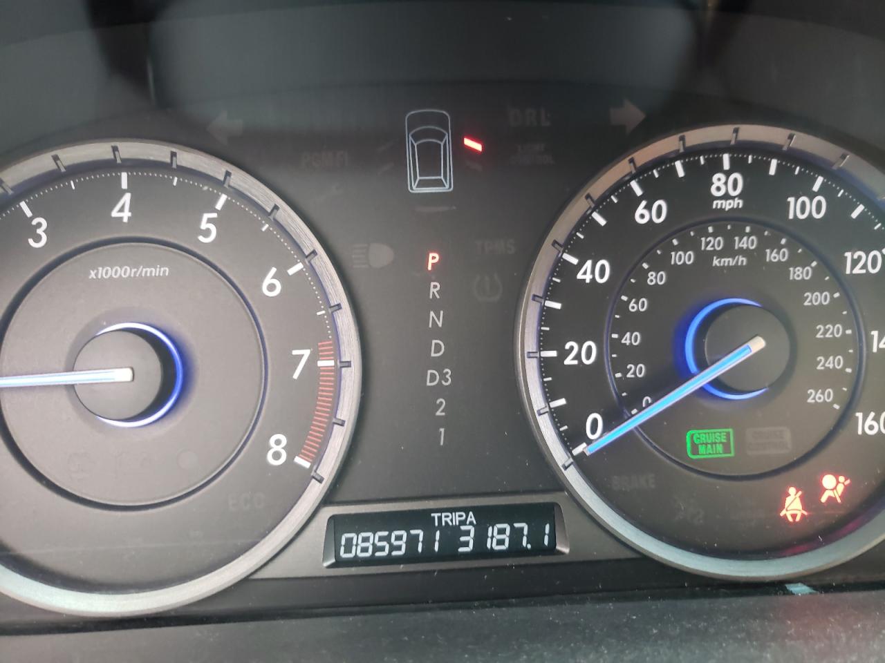 Photo 8 from auction – 2012 HONDA CROSSTOUR with VIN 5J6TF1H5XCL005060