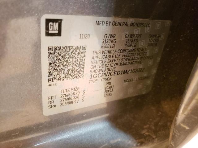 Photo 10 from auction – 2021 CHEVROLET SILVERADO with VIN 1GCPWCED1MZ162022