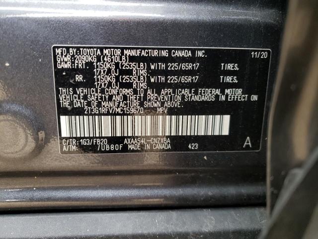 Photo 10 from auction – 2021 TOYOTA RAV4 LE with VIN 2T3G1RFV7MC159670