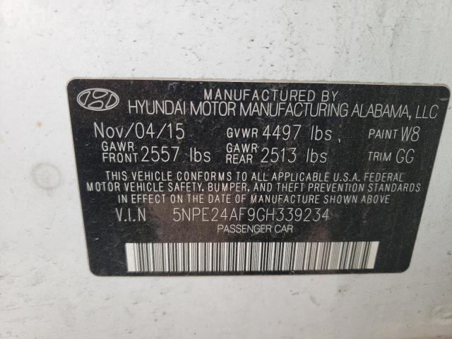 Photo 10 from auction – 2016 HYUNDAI SONATA SE with VIN 5NPE24AF9GH339234