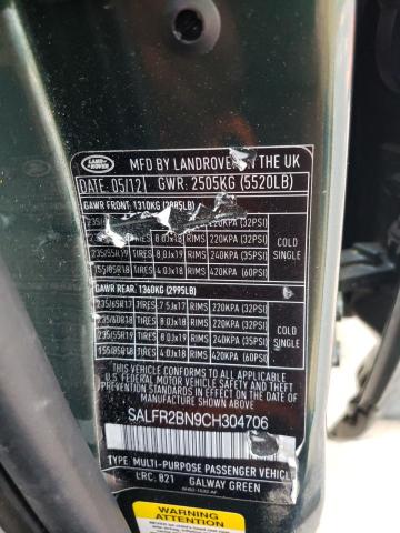 Photo 10 from auction – 2012 LAND ROVER LR2 HSE with VIN SALFR2BN9CH304706