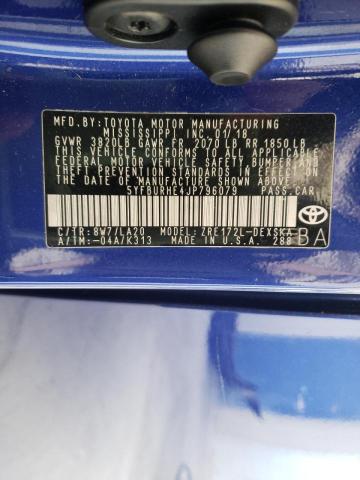 Photo 10 from auction – 2018 TOYOTA COROLLA L with VIN 5YFBURHE4JP796079