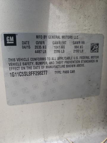 Photo 10 from auction – 2015 CHEVROLET MALIBU 1LT with VIN 1G11C5SL8FF298277