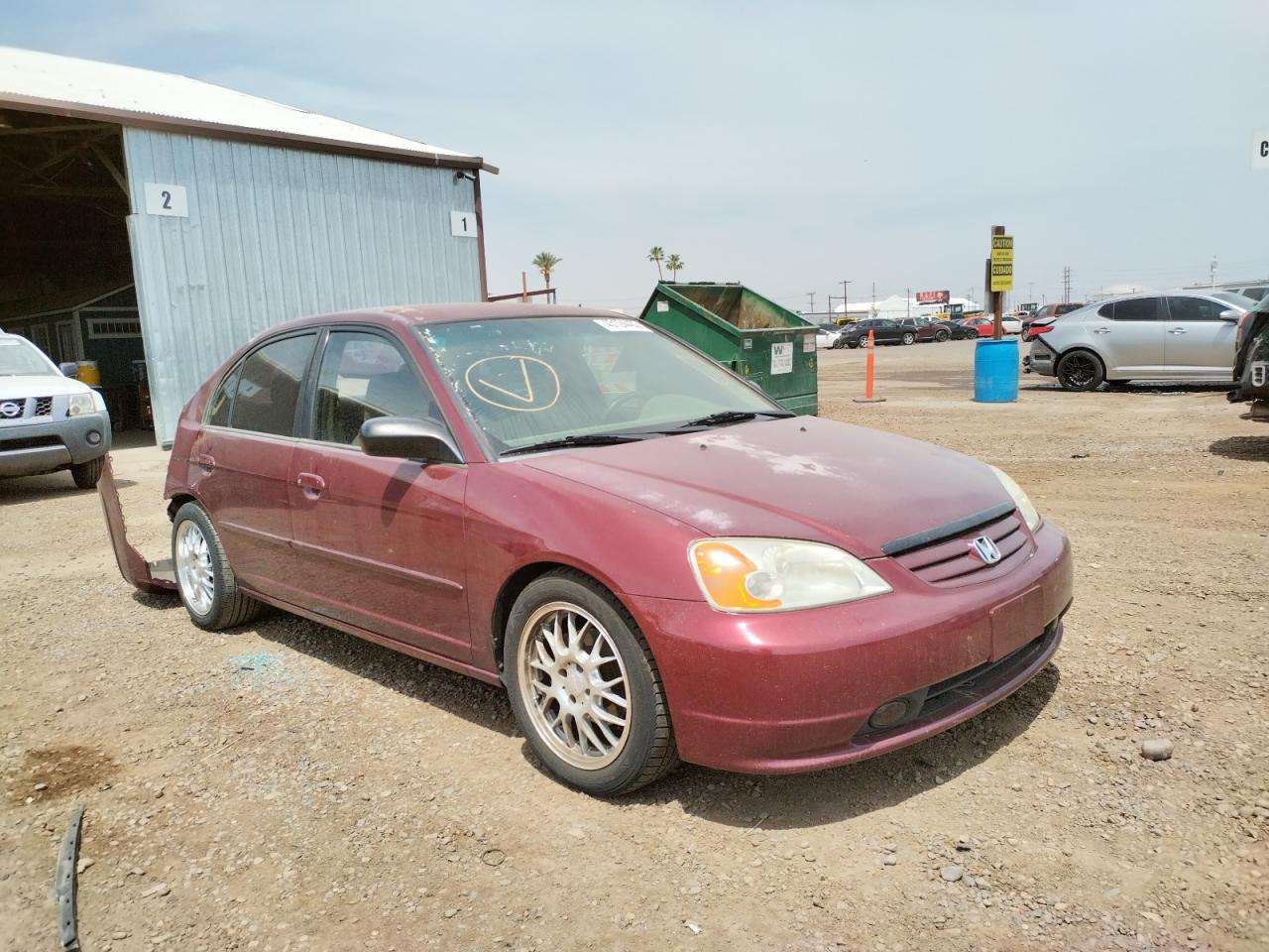 HONDA CIVIC LX 2003 with VIN 2HGES16523H615742 - Photo from auction