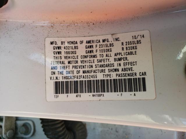 Photo 10 from auction – 2015 HONDA ACCORD EXL with VIN 1HGCR2F82FA052455