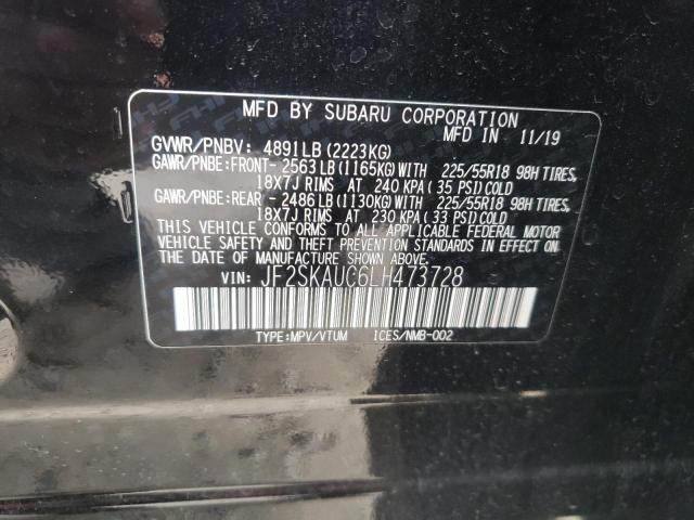 Photo 10 from auction – 2020 SUBARU FORESTER L with VIN JF2SKAUC6LH473728