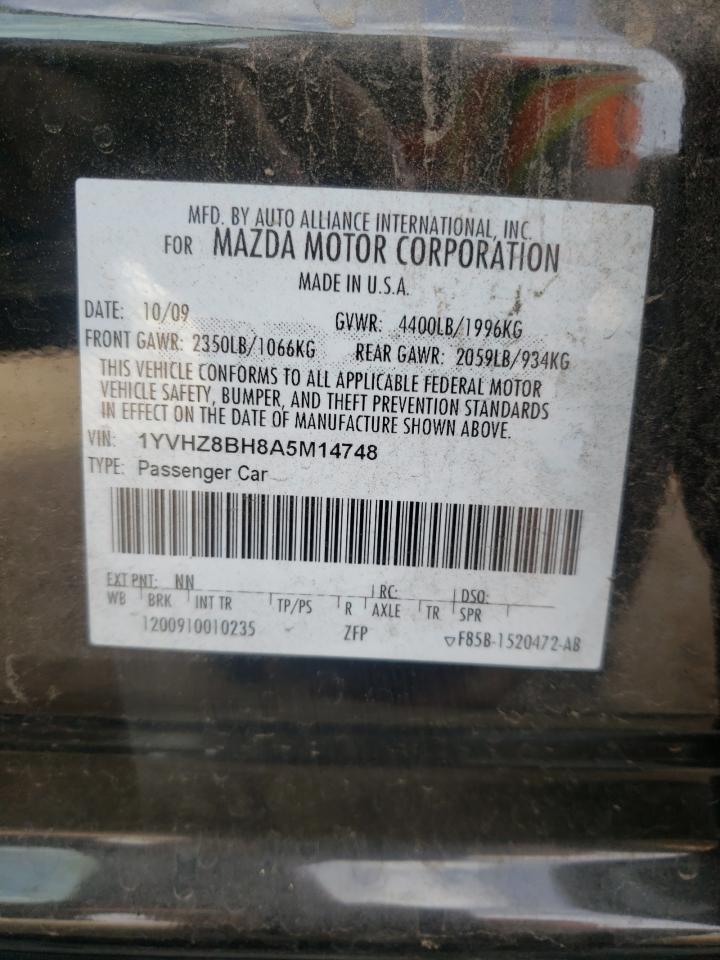 Photo 10 from auction – 2010 MAZDA 6 I with VIN 1YVHZ8BH8A5M14748