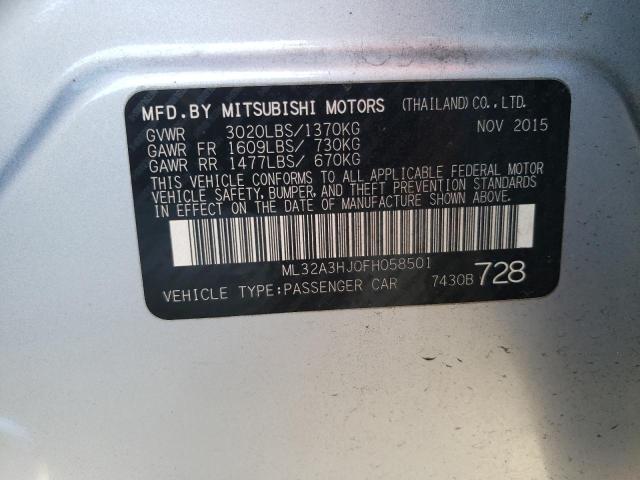 Photo 10 from auction – 2015 MITSUBISHI MIRAGE DE with VIN ML32A3HJ0FH058501