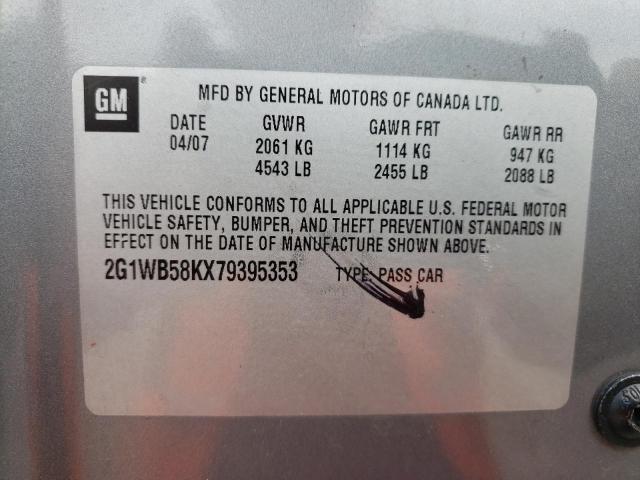 Photo 10 from auction – 2007 CHEVROLET IMPALA LS with VIN 2G1WB58KX79395353