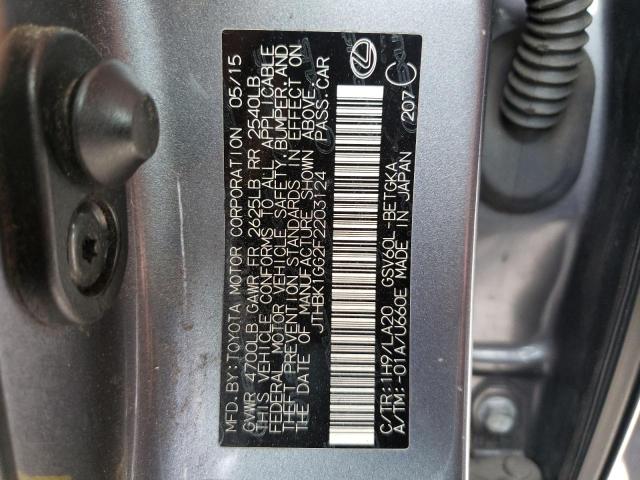 Photo 10 from auction – 2015 LEXUS ES 350 with VIN JTHBK1GG2F2203124