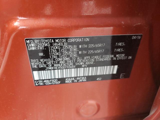 Photo 10 from auction – 2016 TOYOTA RAV4 LE with VIN JTMBFREV5GD193684