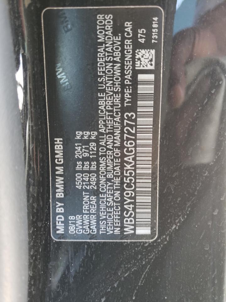 Photo 10 from auction – 2019 BMW M4 with VIN WBS4Y9C55KAG67273