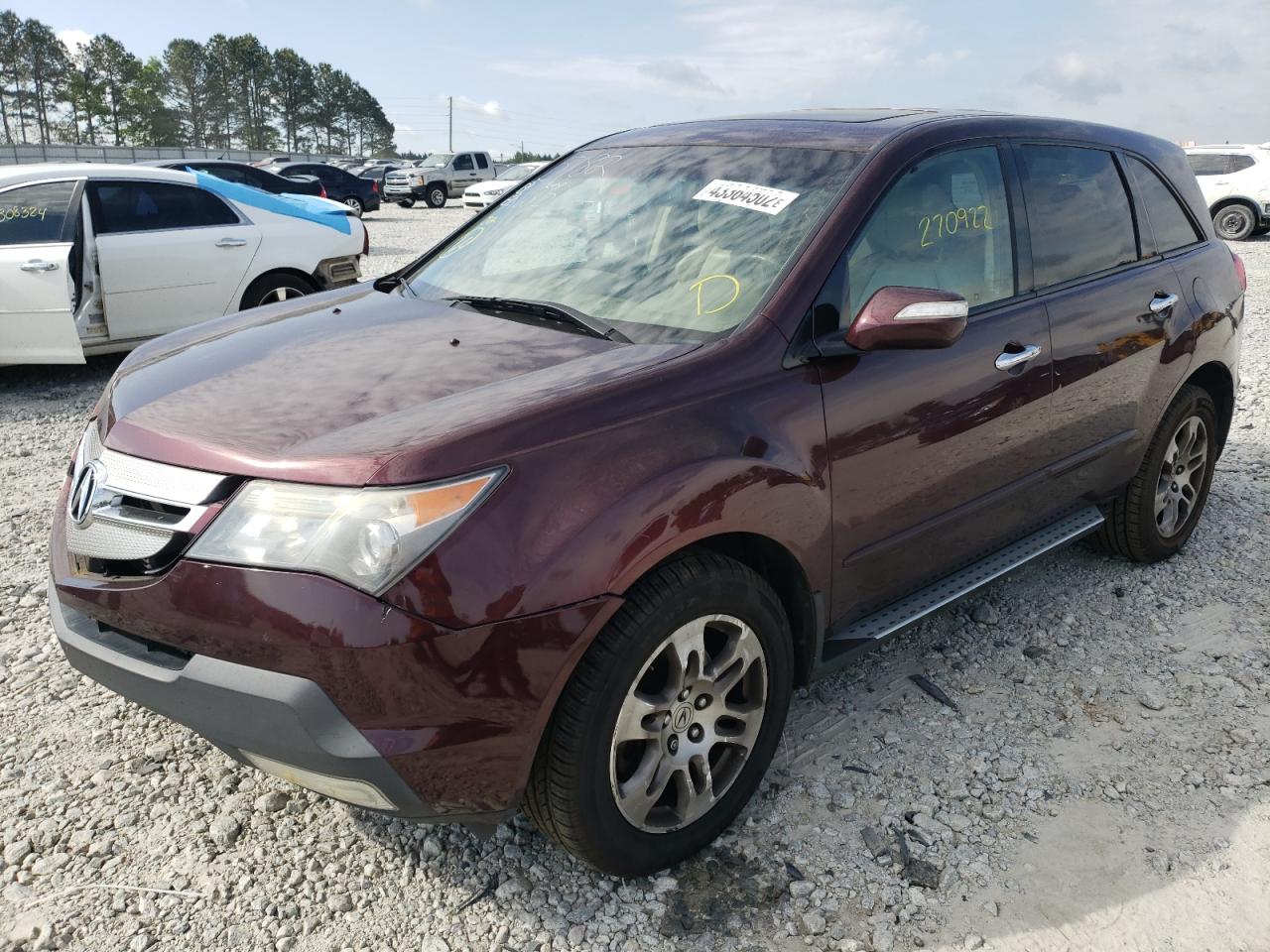 Photo 2 from auction – 2008 ACURA MDX TECHNO with VIN 2HNYD284X8H545182