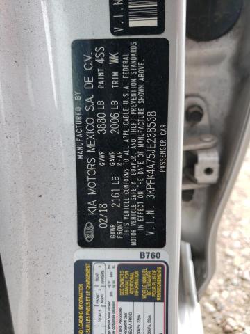 Photo 10 from auction – 2018 KIA FORTE LX with VIN 3KPFK4A75JE238538