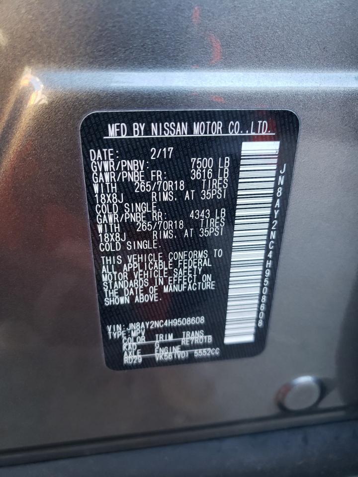 Photo 10 from auction – 2017 NISSAN ARMADA SV with VIN JN8AY2NC4H9508608