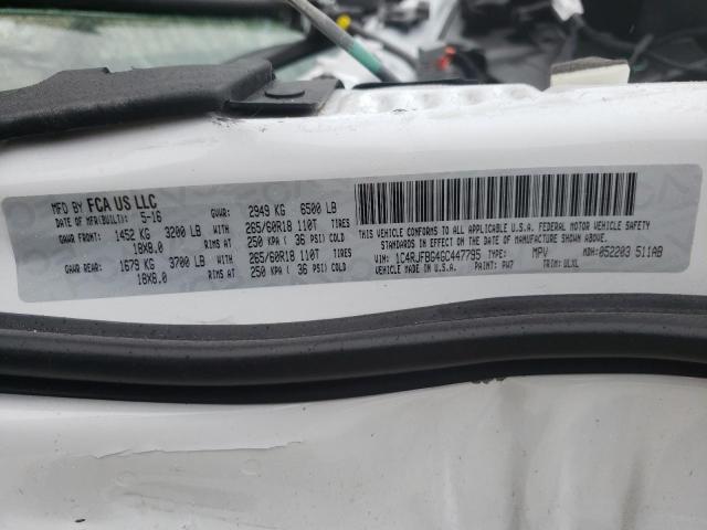 Photo 10 from auction – 2016 JEEP GRAND CHER with VIN 1C4RJFBG4GC447795