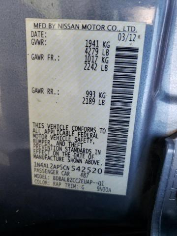 Photo 10 from auction – 2012 NISSAN ALTIMA BAS with VIN 1N4AL2AP5CN542520