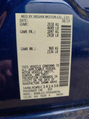 Photo 10 from auction – 2020 NISSAN ALTIMA SR with VIN 1N4BL4CW9LC141438