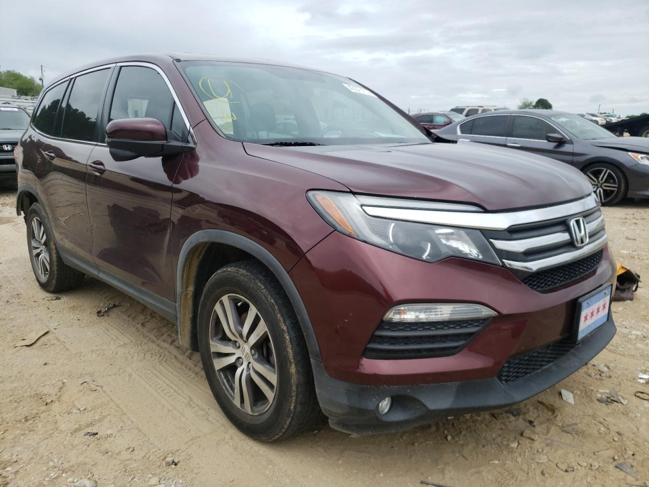 HONDA PILOT EXL 2016 with VIN 5FNYF5H81GB020326 - Photo from auction