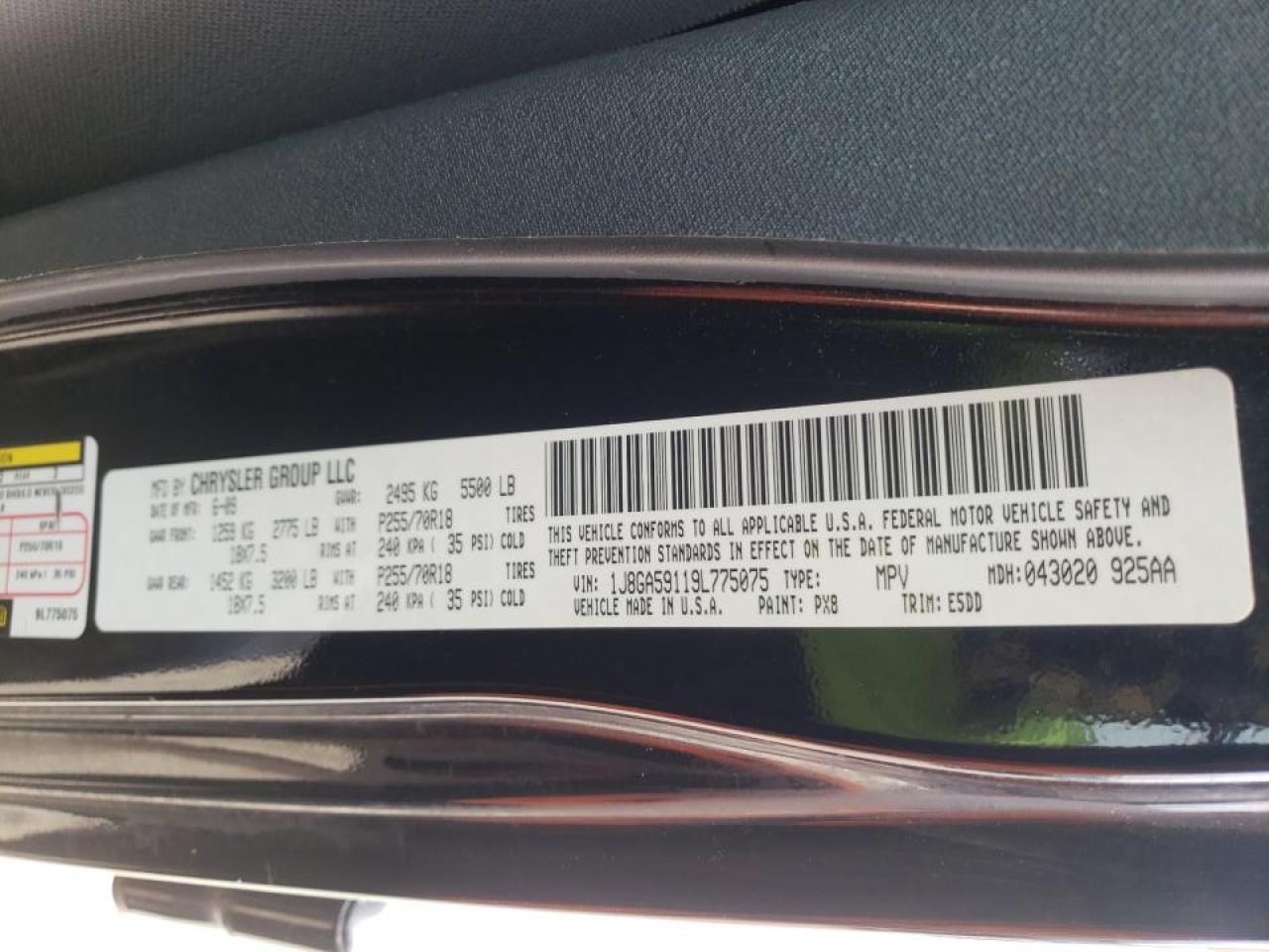 Photo 10 from auction – 2009 JEEP WRANGLER U with VIN 1J8GA59119L775075