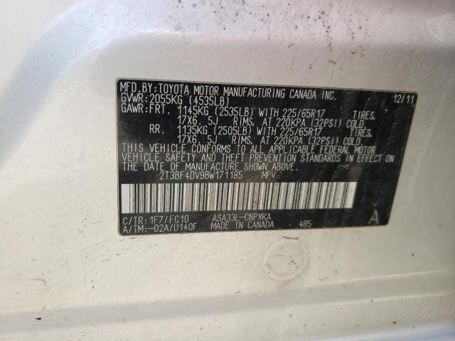 Photo 10 from auction – 2011 TOYOTA RAV4 with VIN 2T3BF4DV9BW171185