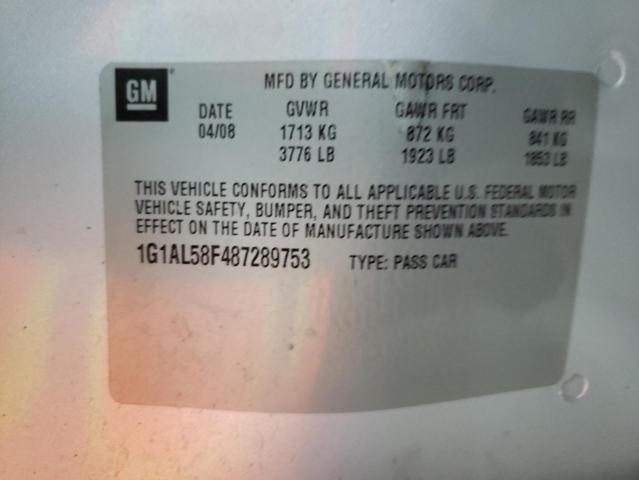 Photo 10 from auction – 2008 CHEVROLET COBALT with VIN 1G1AL55F777364142