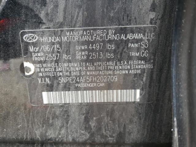 Photo 10 from auction – 2015 HYUNDAI SONATA SE with VIN 5NPE24AF5FH202709