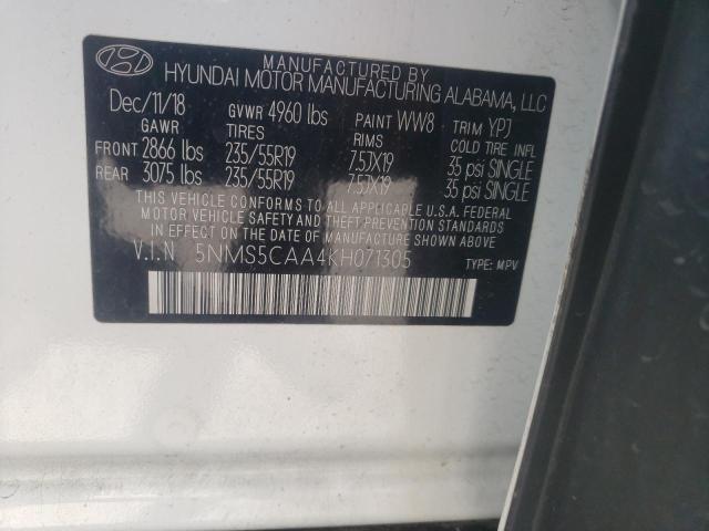 Photo 10 from auction – 2019 HYUNDAI SANTA FE L with VIN 5NMS5CAA4KH071305