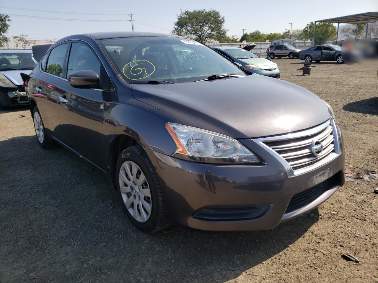 NISSAN SENTRA S 2014 with VIN 3N1AB7AP3EY290575 - Photo from auction