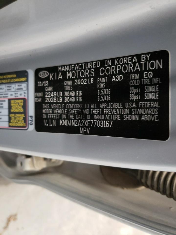 Photo 10 from auction – 2014 KIA SOUL with VIN KNDJN2A2XE7703167