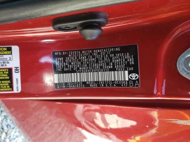 Photo 10 from auction – 2017 TOYOTA COROLLA L with VIN 5YFBURHE8HP656112