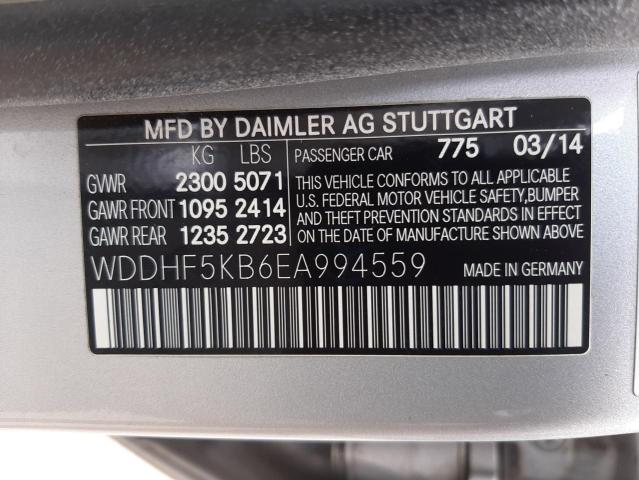 Photo 10 from auction – 2014 MERCEDES-BENZ E 350 with VIN WDDHF5KB6EA994559