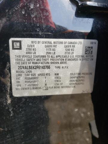 Photo 10 from auction – 2015 CHEVROLET EQUINOX LT with VIN 2GNALBEK2F6143766