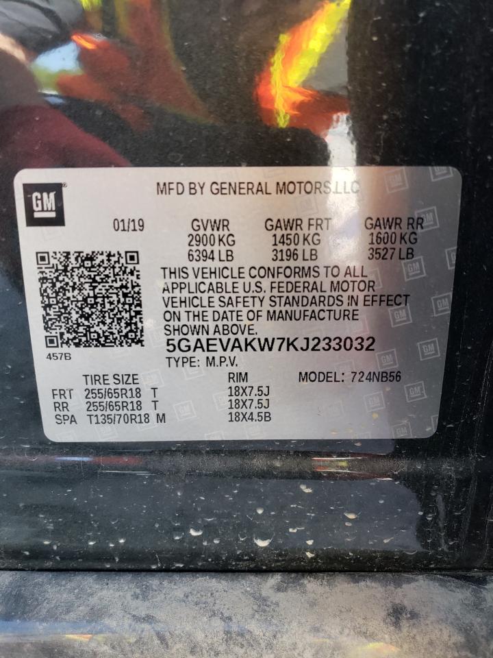 Photo 10 from auction – 2019 BUICK ENCLAVE ES with VIN 5GAEVAKW7KJ233032