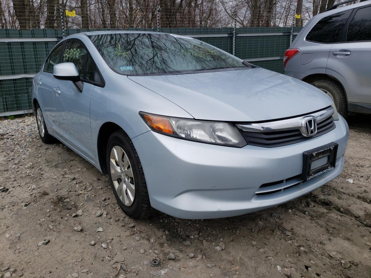 HONDA CIVIC LX 2012 with VIN 2HGFB2F52CH581859 - Photo from auction
